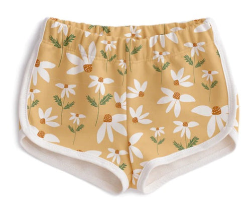 French Terry Shorts - Yellow Daisies