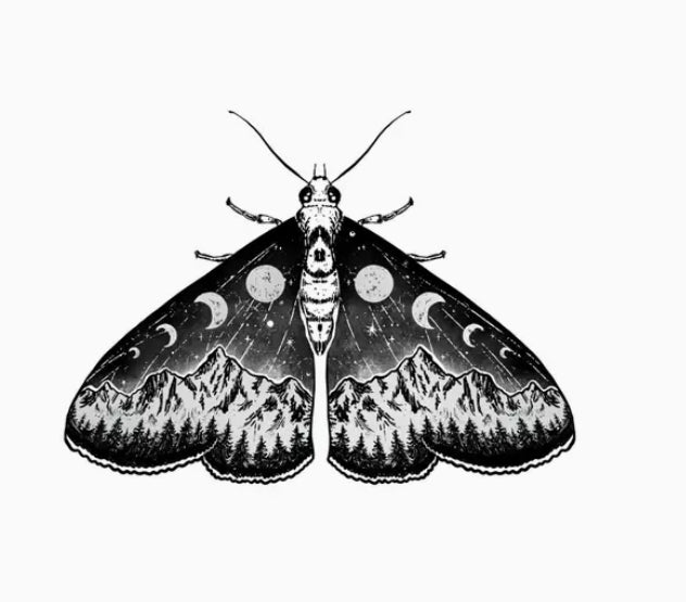 Metallic Temporary Tattoo Pairs - Mystic Moth