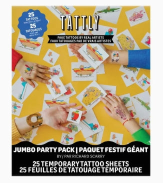 Jumbo Party Temporary Tattoo Pack - Richard Scarry