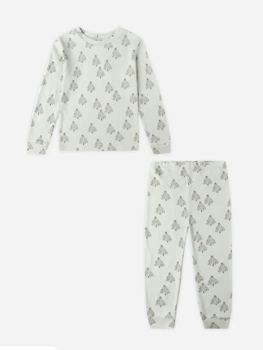 Organic Long Sleeve Pajama Set - Trees