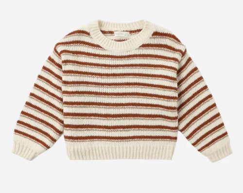 Aspen Sweater - Ruby Stripe