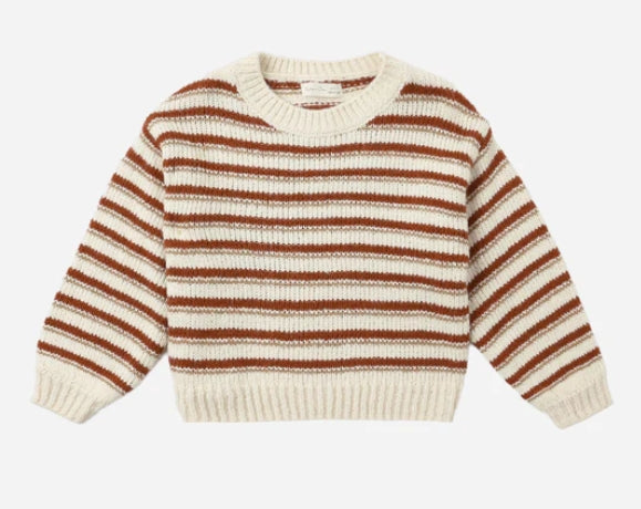 Aspen Sweater - Ruby Stripe