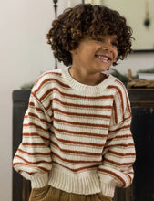 Load image into Gallery viewer, Aspen Sweater - Ruby Stripe