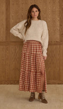 Load image into Gallery viewer, Tiered Midi Skirt - Red Plaid
