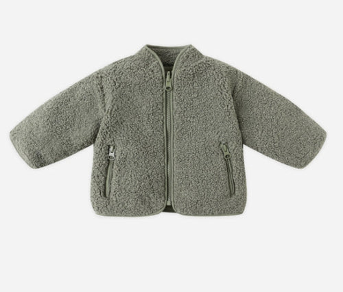 Shearling Zip Jacket - Forest