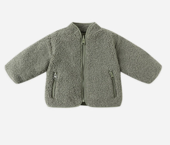 Shearling Zip Jacket - Forest
