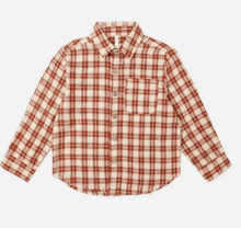 Load image into Gallery viewer, Collared Long Sleeve Shirt - Red Plaid