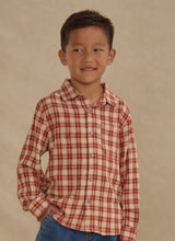 Load image into Gallery viewer, Collared Long Sleeve Shirt - Red Plaid