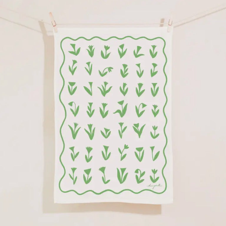 Tulips Linen Tea Towel