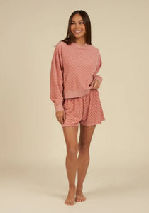 Boxy Pullover - Pink Check