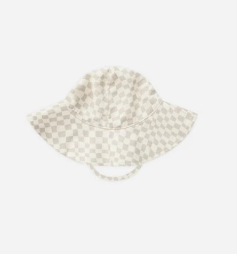 Floppy Sun Hat - Dove Check