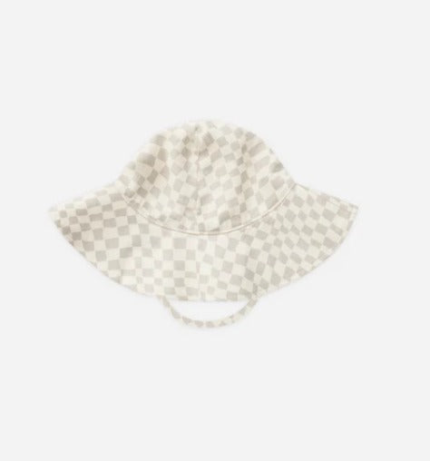 Floppy Sun Hat - Dove Check