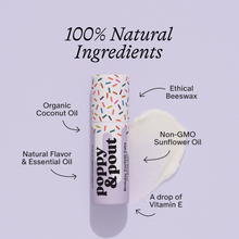 Load image into Gallery viewer, Lip Balm - Purple Birthday Confetti Cake