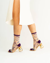 Load image into Gallery viewer, Libra Zodiac Sheer Crew Sock