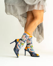 Load image into Gallery viewer, Gemini Zodiac Shimmer Sheer Crew Sock