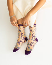 Load image into Gallery viewer, Libra Zodiac Sheer Crew Sock