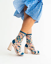 Load image into Gallery viewer, Cancer Zodiac Sheer Crew Sock