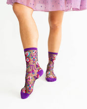 Load image into Gallery viewer, Scorpio Zodiac Black Sheer Crew Sock