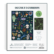 Load image into Gallery viewer, Occult and Curious 1000 Piece Glow in the Dark Puzzle