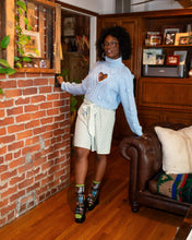 Load image into Gallery viewer, Dopamine Dogs Black Sheer Crew Sock