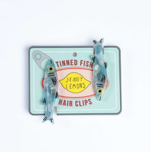 Load image into Gallery viewer, Blue Sardine Alligator Hair Clip Set