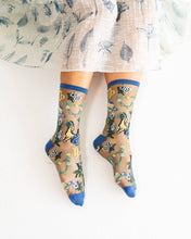Load image into Gallery viewer, Capricorn Zodiac Shimmer Sheer Crew Sock