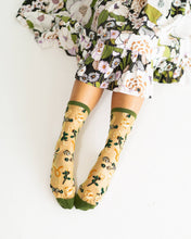 Load image into Gallery viewer, Taurus Zodiac Shimmer Sheer Crew Sock