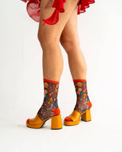 Load image into Gallery viewer, Sagittarius Zodiac Shimmer Sheer Crew Sock