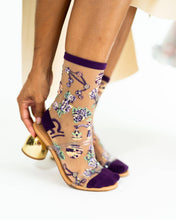 Load image into Gallery viewer, Libra Zodiac Sheer Crew Sock