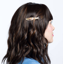 Load image into Gallery viewer, Gold Sardine Alligator Hair Clip Set