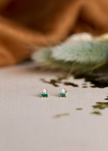 Load image into Gallery viewer, Double Stack Earrings - Emerald