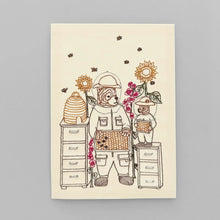 Load image into Gallery viewer, Beekeeper Bears Embroidered Card