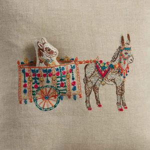 Donkey Cart Pocket Pillow