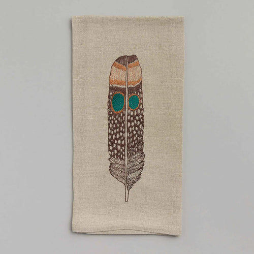 Owl Feather Tea Towel