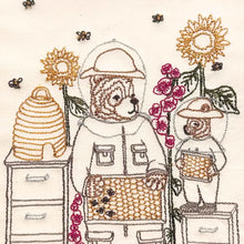 Load image into Gallery viewer, Beekeeper Bears Embroidered Card