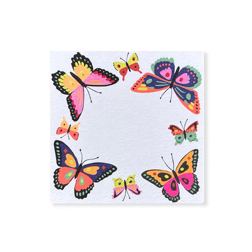 Small Square Note Pack - Butterfly