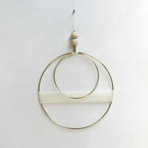 Double Circle Wall Hanging - White