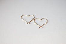 Load image into Gallery viewer, Heart Hoops - Gold Filled