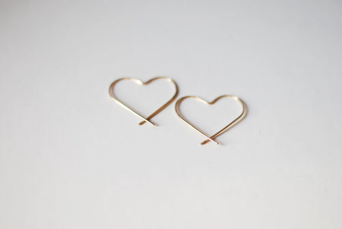 Heart Hoops - Gold Filled