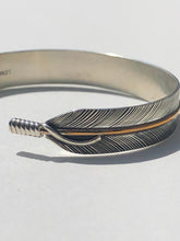 Load image into Gallery viewer, Gold &amp; Silver Feather Cuff