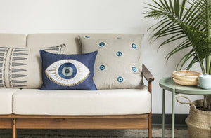 Evil Eye Applique Pillow