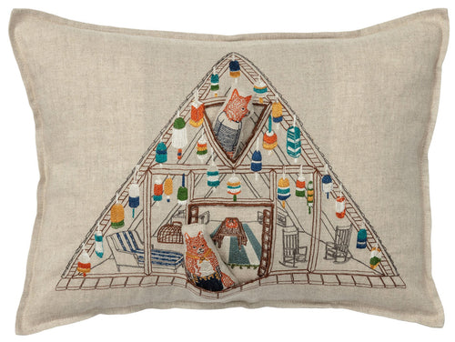 Fox Beach Shack Pocket Pillow