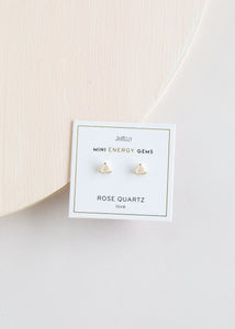 Rose Quartz Mini Energy Studs