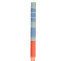 Load image into Gallery viewer, Striped Candle Sticks - Opaline Pompadour &amp; Rust