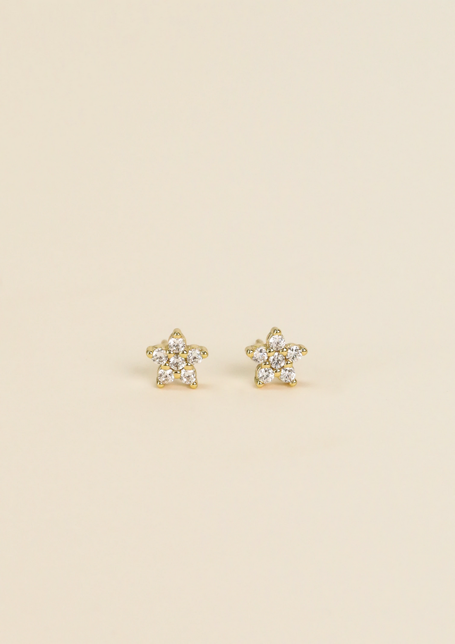 Pave Flower Studs