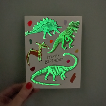 Load image into Gallery viewer, Glow In The Dark Birthday Dinosaurs