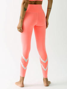 Sunset Legging - Chevron Aperol/Cloud