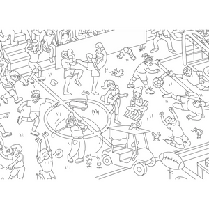 Giant Coloring Poster - Sports Club