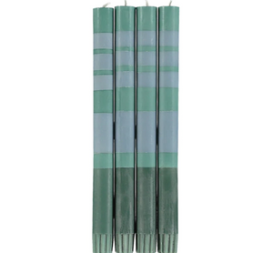 Striped Candle Sticks - Beryl Green Bokara Moonstone