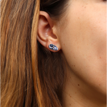 Load image into Gallery viewer, Flora Blue Post Earrings